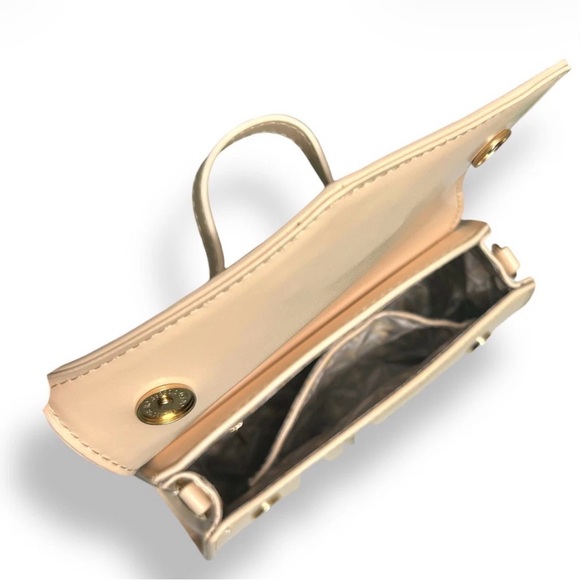 NWT CXL by Christian Lacroix Laine Panna Cotta Beige Crossbody Bag - Picture 7 of 8